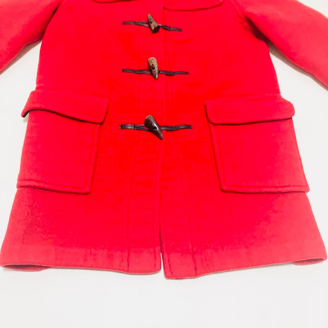 英国製 バーバリーロンドン　ロングダッフルコート　レッド　ノバチェック　赤　L