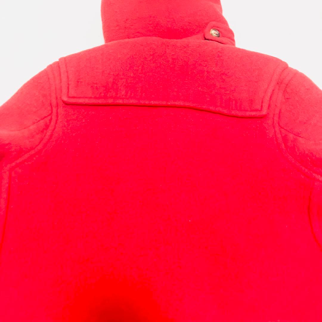 英国製 バーバリーロンドン　ロングダッフルコート　レッド　ノバチェック　赤　L