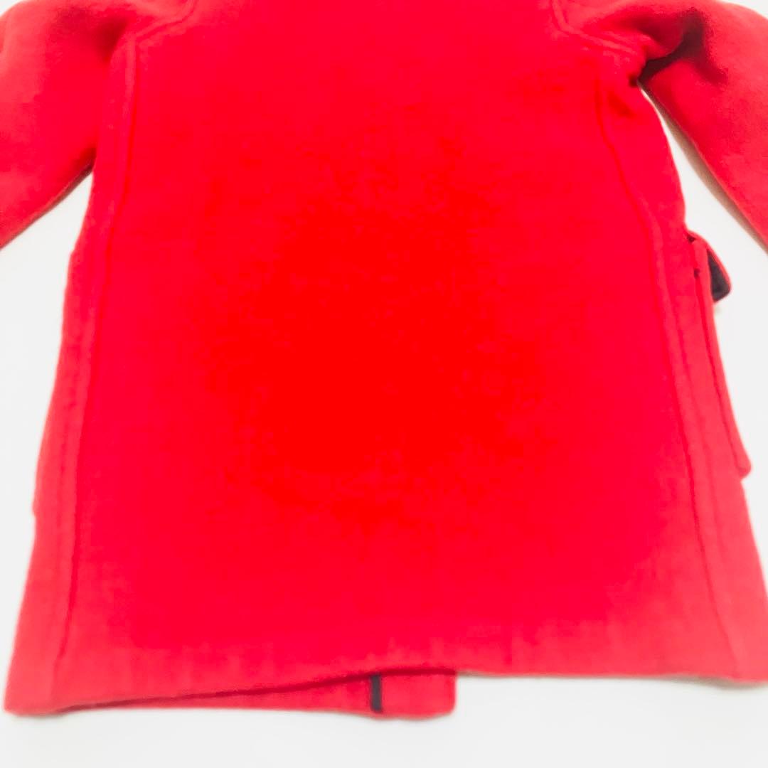 英国製 バーバリーロンドン　ロングダッフルコート　レッド　ノバチェック　赤　L