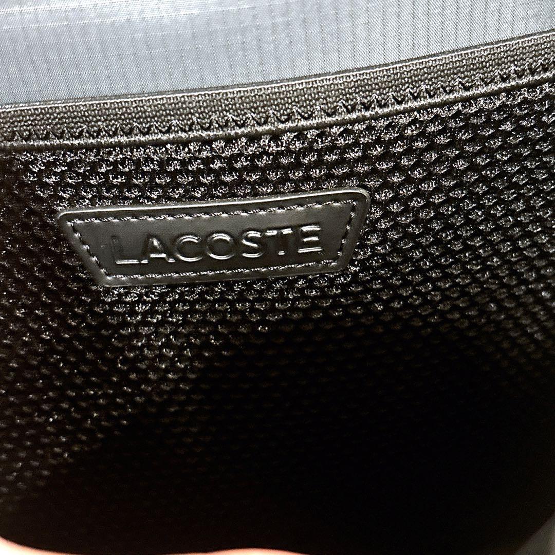 国内完売 希少 美品 LACOSTE モノグラムフラップメッセンジャーバッグ