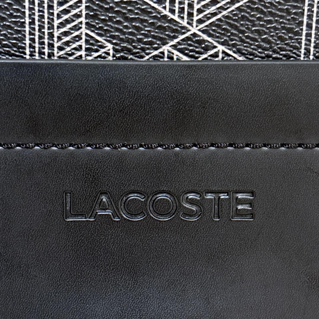 国内完売 希少 美品 LACOSTE モノグラムフラップメッセンジャーバッグ