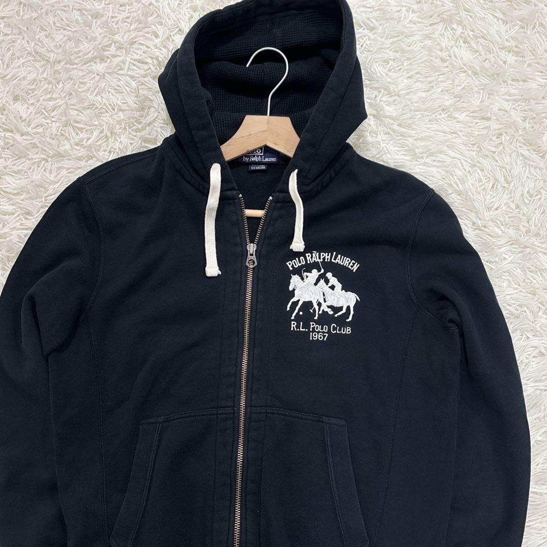 Polo by Ralph Lauren パーカー　ブラック　裏地サーマル　M