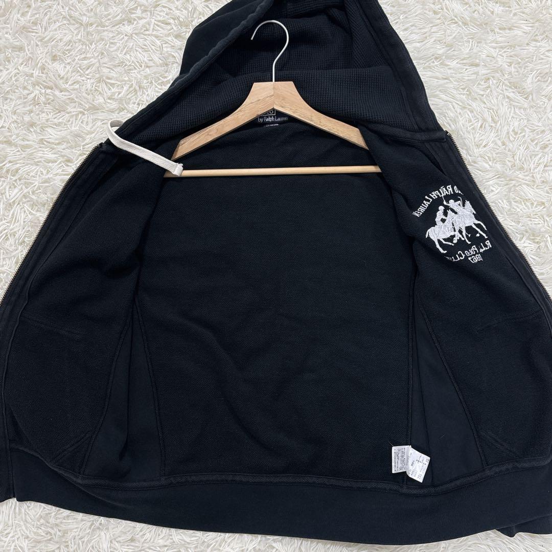 Polo by Ralph Lauren パーカー　ブラック　裏地サーマル　M