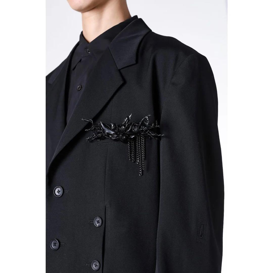 2025 Yohji Yamamoto ブラックブローチ　新品
