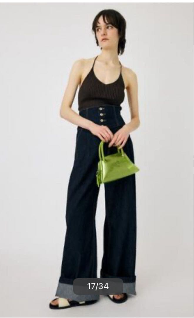 パンツ MOUSSY CORSET DESIGN BAGGY