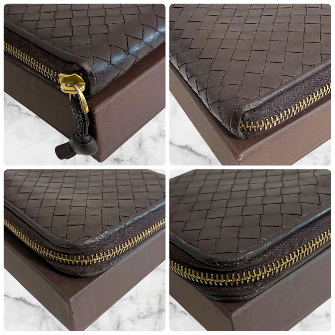 美品✨ ボッテガヴェネタ イントレチャート　長財布 ラウンドファスナー