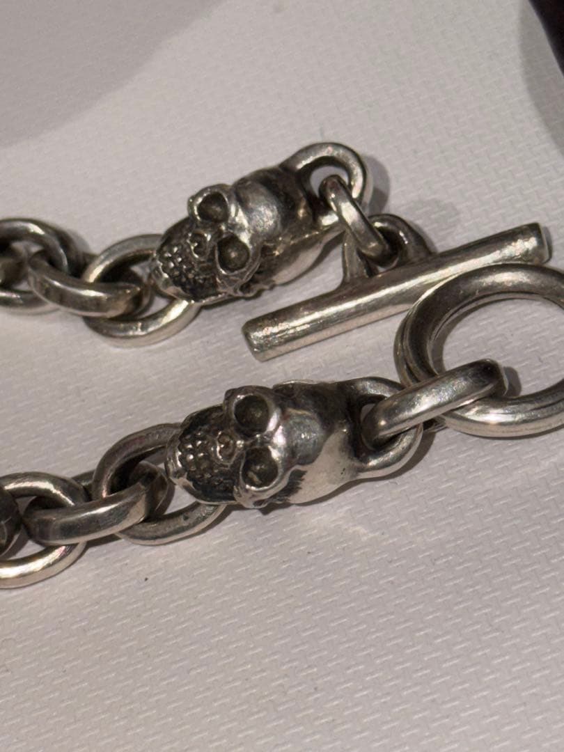 スカルブレスレット　全長約21cm