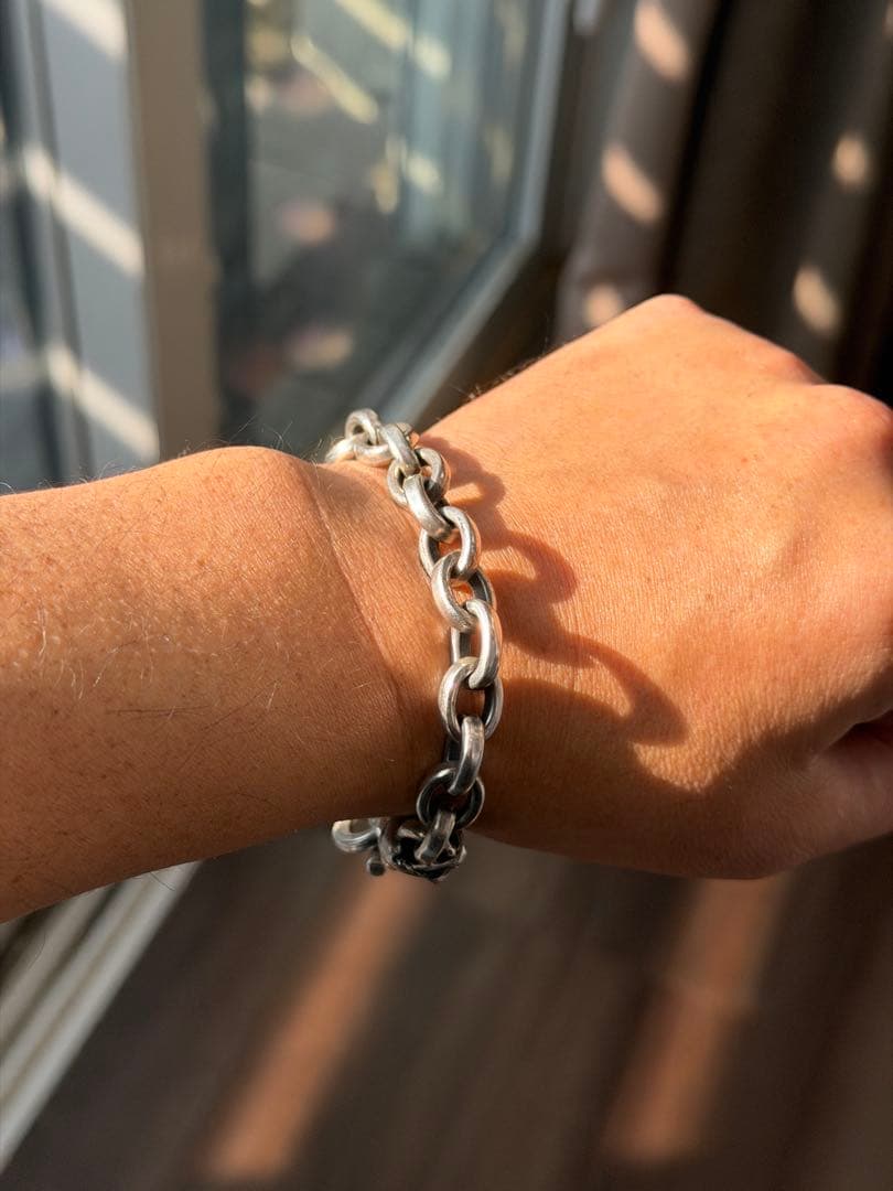 スカルブレスレット　全長約21cm