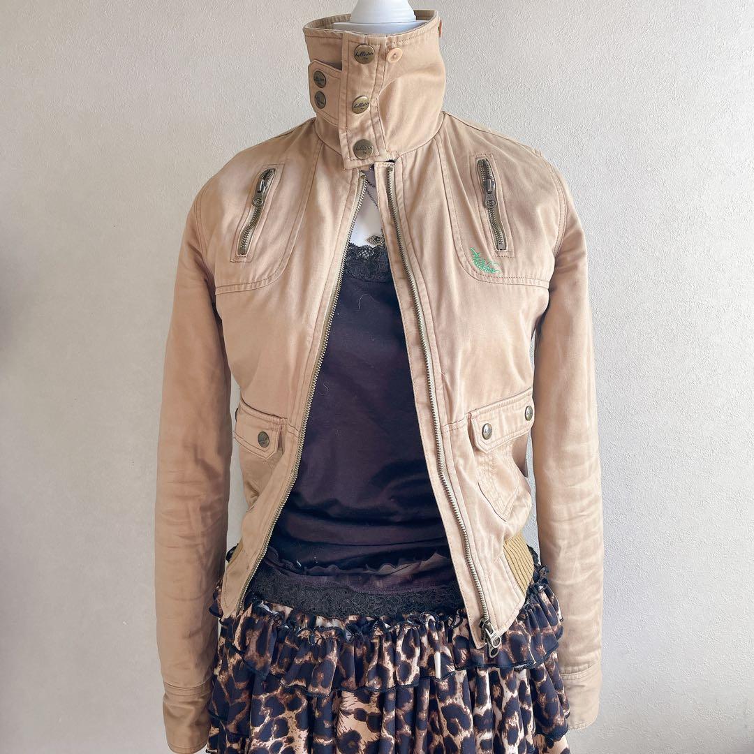 y2k ホリスター　グランジ ファー　短丈　ミリタリージャケット　平成ギャル