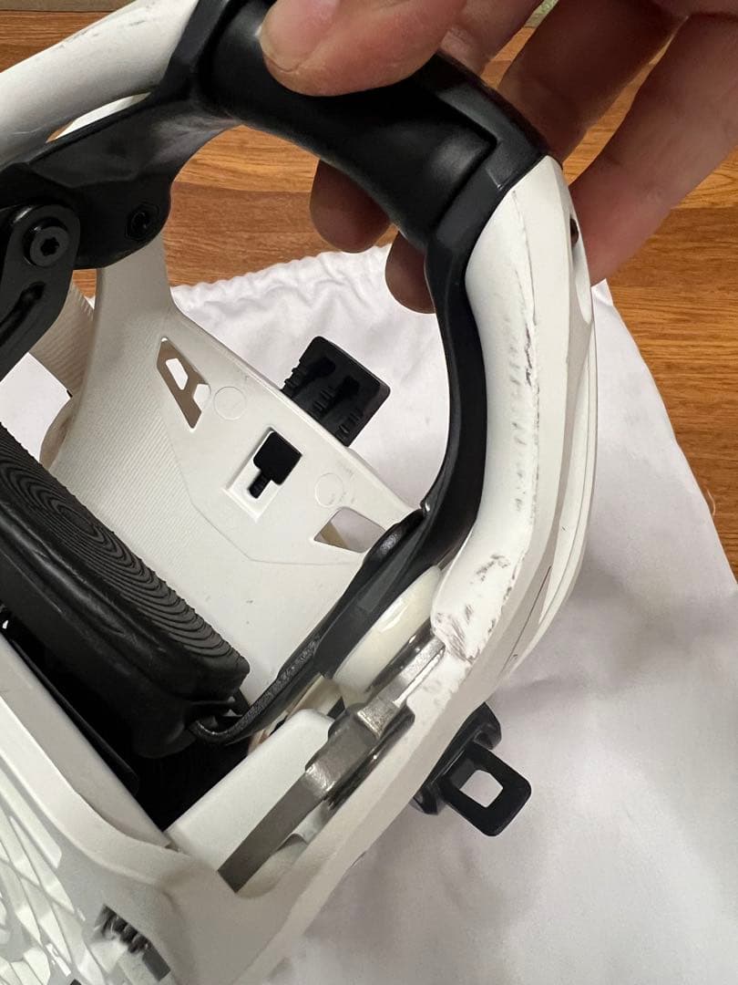 ナイデッカー SUPERMATIC ホワイトLサイズ スノーボード ビンディング