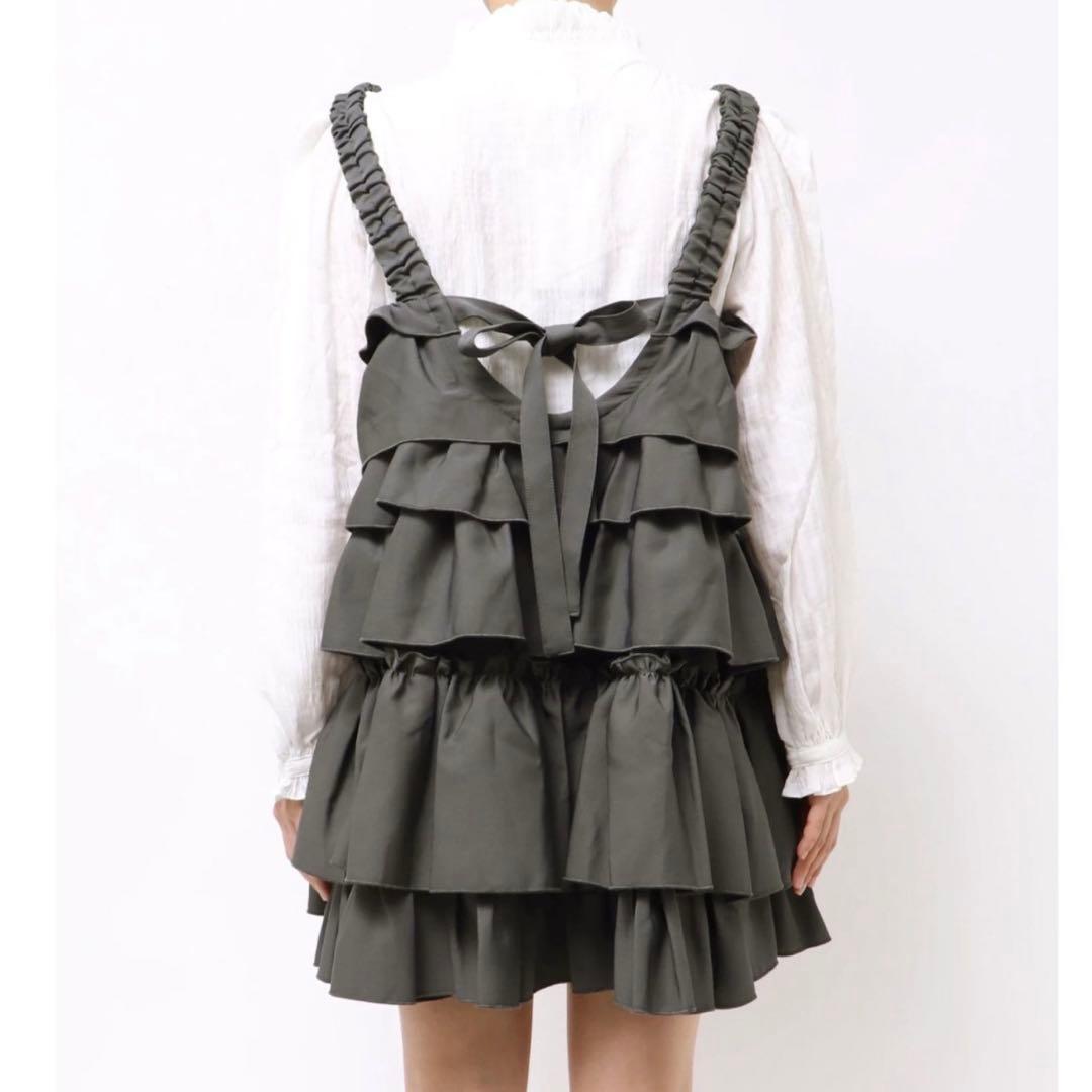 merry jenny ホイップクリームミニワンピース チャコールグレー