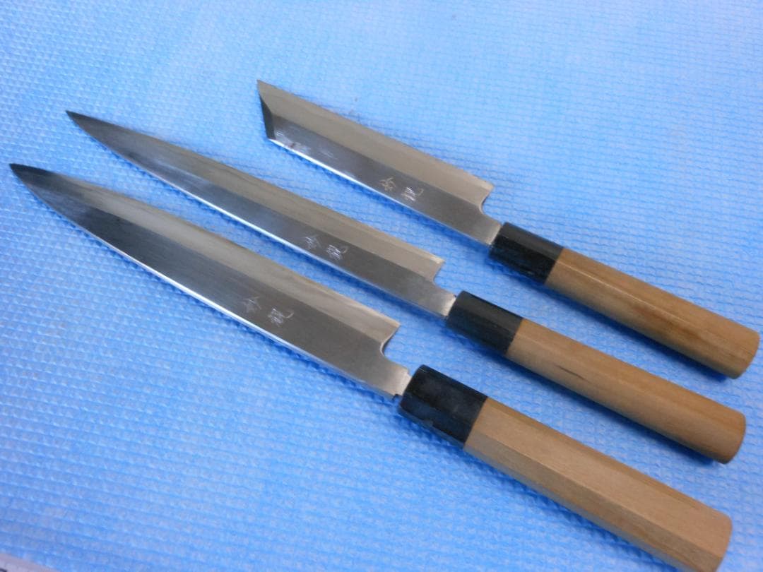 キッチン用品　在銘・妙観　柳刃包丁 3本セット