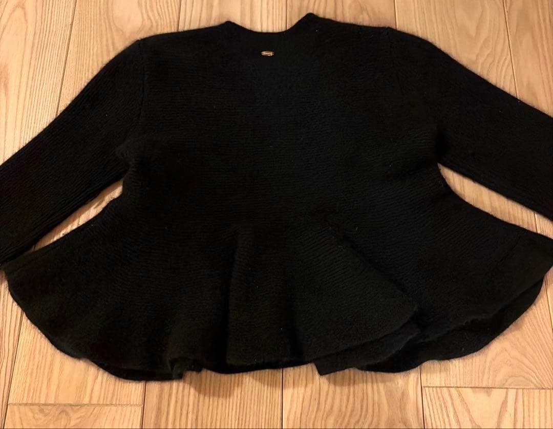 anuans ペプラムショートニットトップス