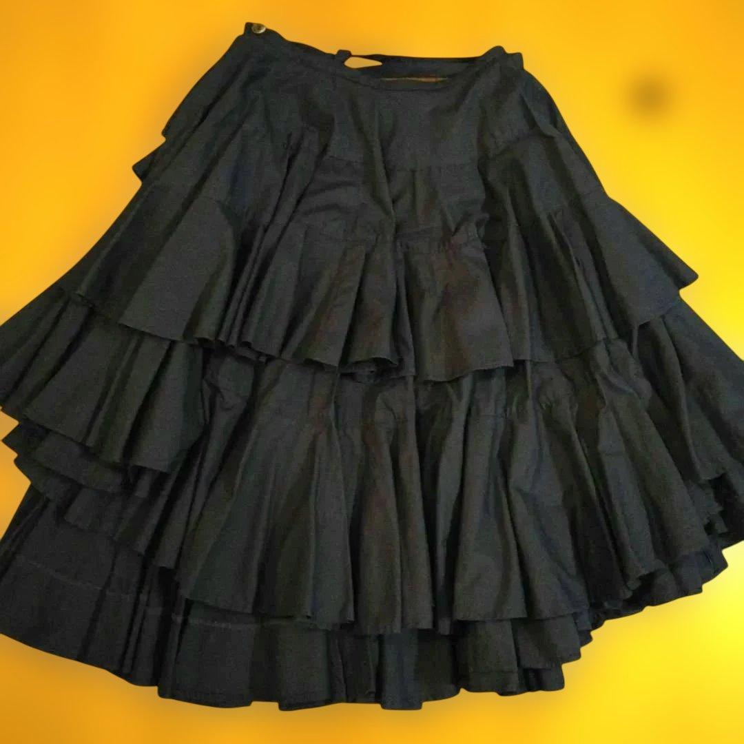 tricot Comme des Garçons　エスカルゴ巻スカート　ネイビー