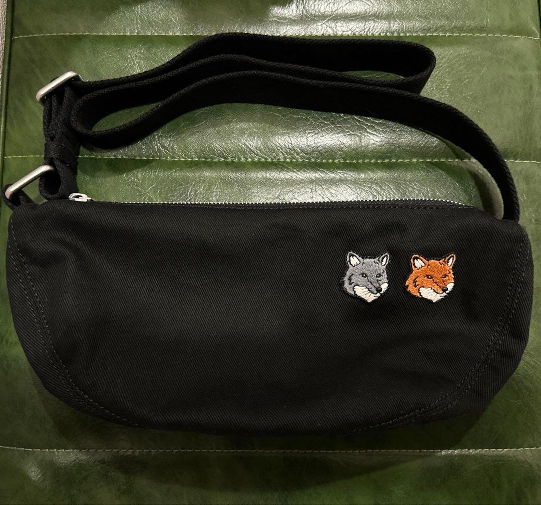 美品☆メゾンキツネ　DOUBLE BOLD FOX HEAD BUMBAG