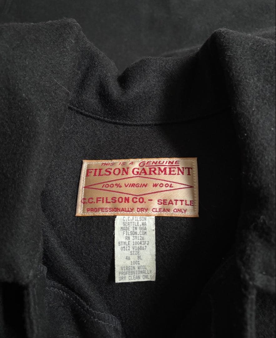 USA製 FILSON フィルソン マッキノークルーザー 46 ブラック