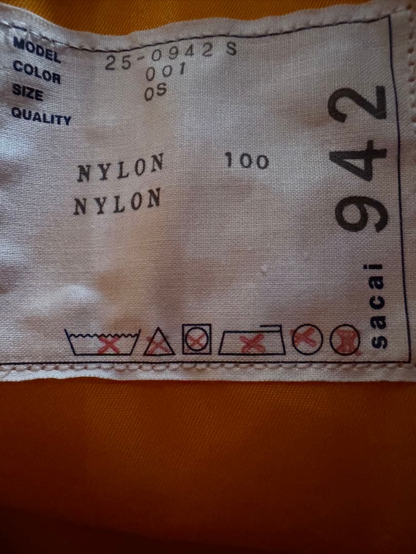 sacai ナイロン巾着ミニバッグ 黒 Sロゴ 正規品 ショルダー ポーチ