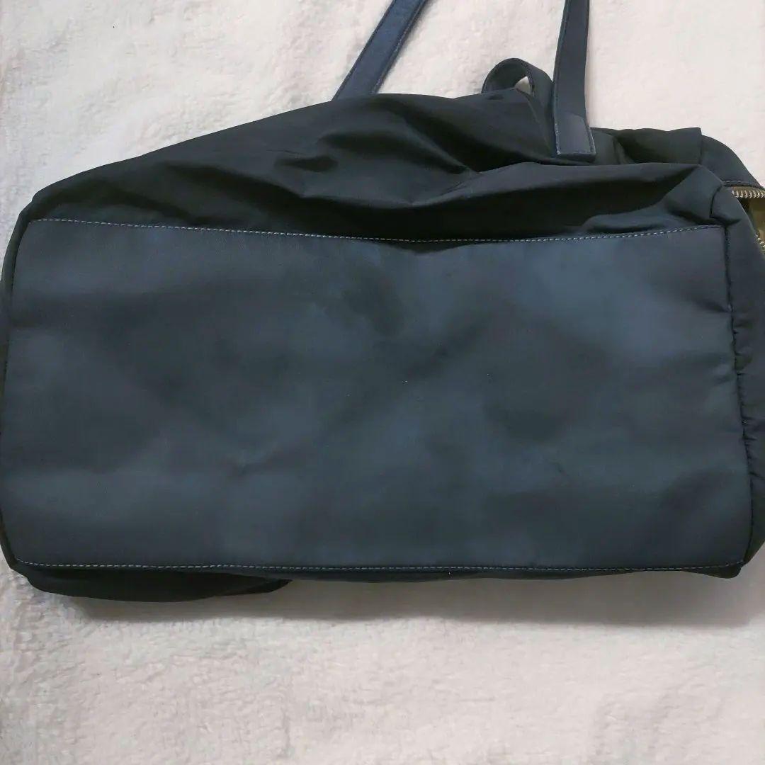 PRADA プラダ ナイロン レザーネイビー ミニボストン ハンドバッグ