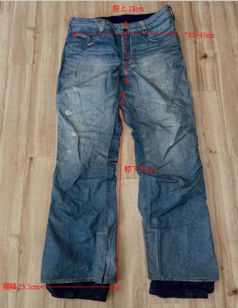【美品】バートン BURTON GORE-TEX スノーボードパンツＬデニム柄