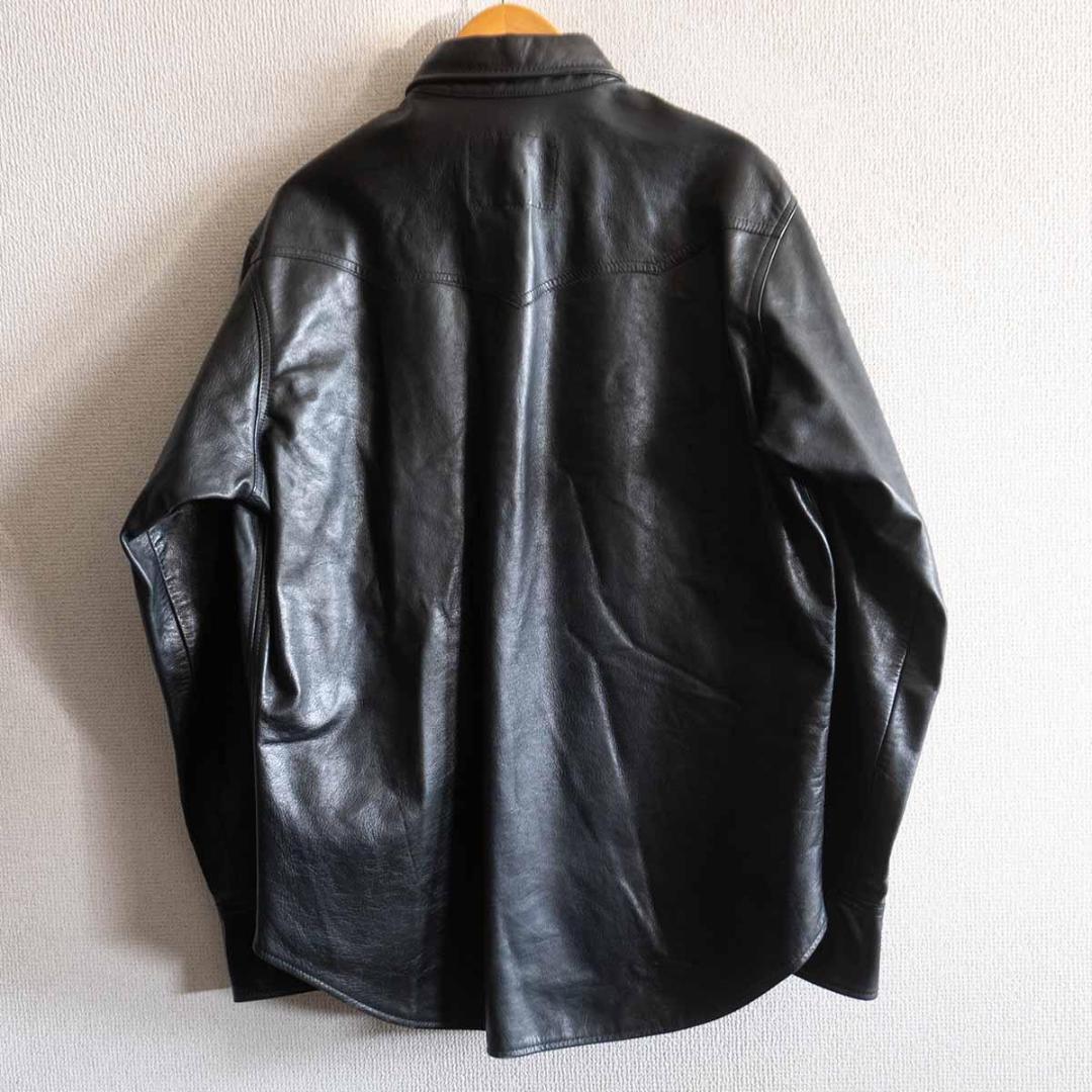 希少サイズ42 PHERROW'S フェローズ レザーウエスタンシャツ