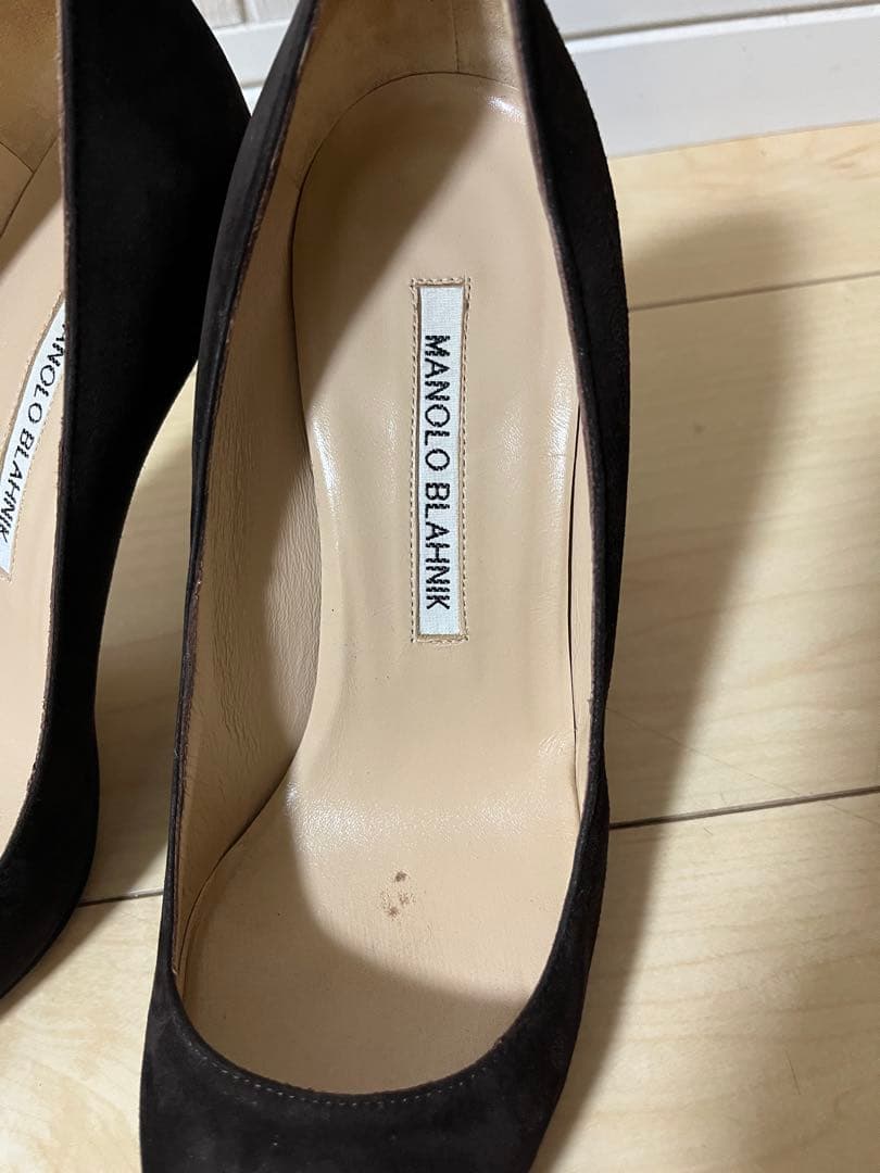 マノロブラニク　MANOLO BLAHNIK ブラウンスエード ハイヒール　36