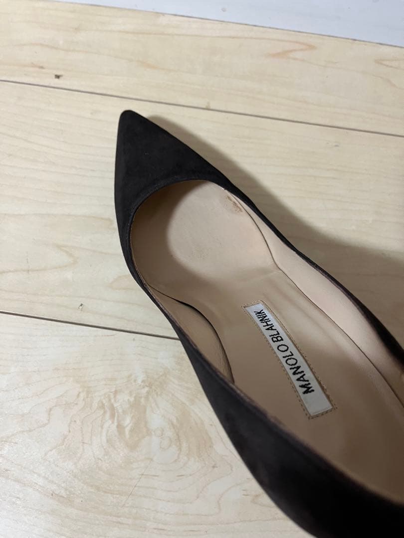 マノロブラニク　MANOLO BLAHNIK ブラウンスエード ハイヒール　36