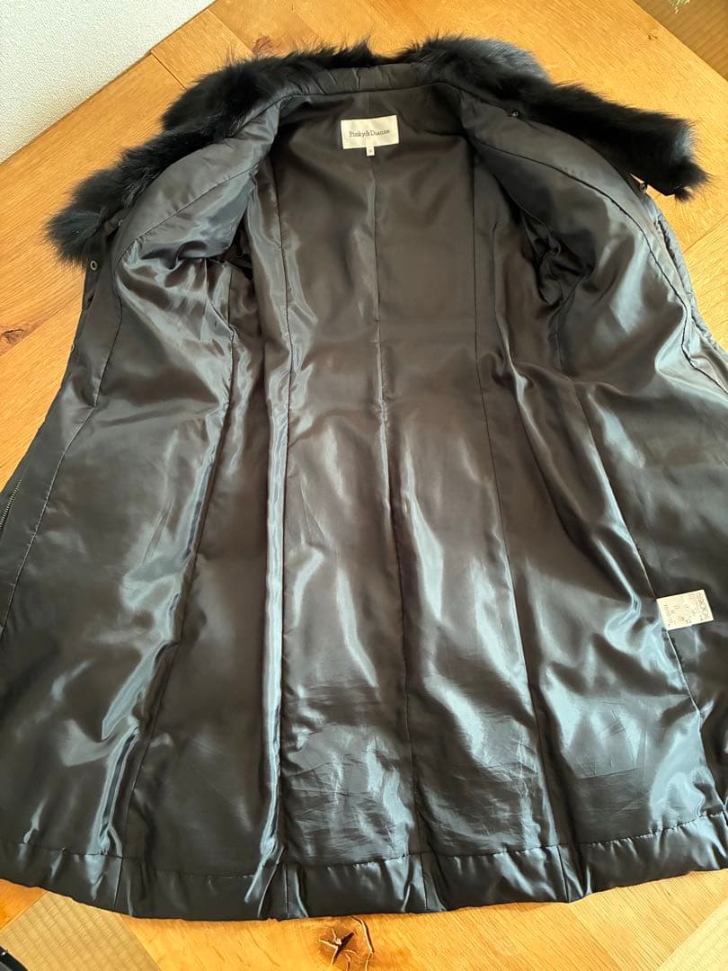 ラ*イ様 美品✨Pinky&Dianne✨ダウンコートブラック　フォックスファー