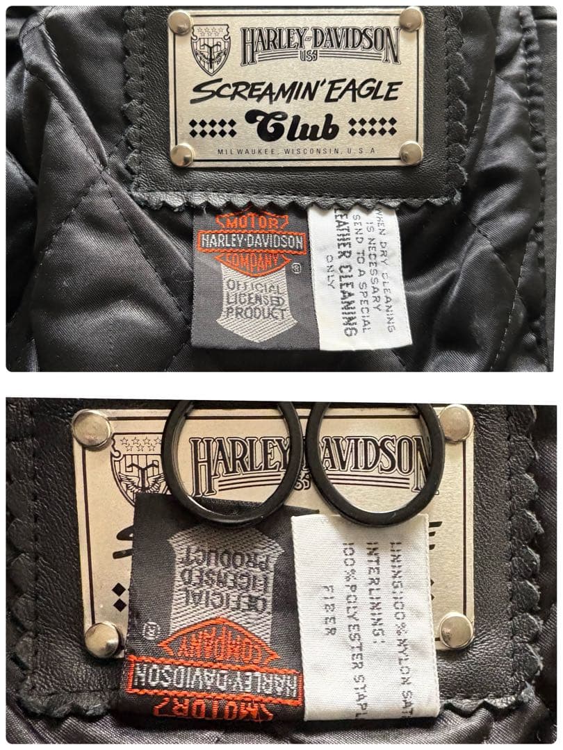 希少 HARLEY DAVIDSON シングルライダース レザージャケット36