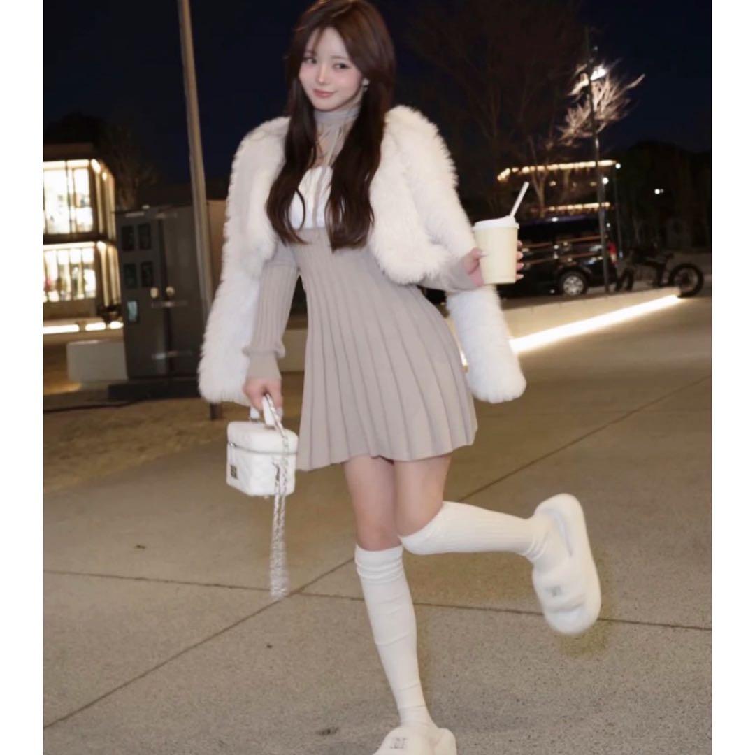 新品未開封　ダーリッチ　ニットミニワンピース　darich FREE