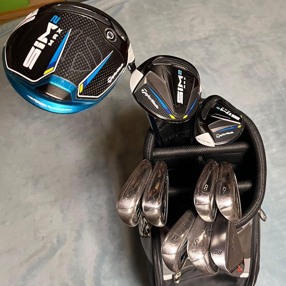 テーラーメイド SIM2MAXゴルフクラブセット ※パターなし キャディバッグ付