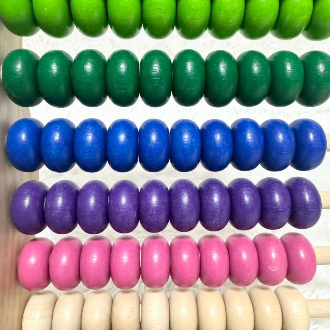 【美品】VOILA レインボーアバカス 100玉そろばん 木製玩具 98-14