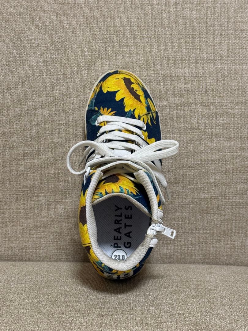 PEARLY GATES 花柄ハイカットスパイクシューズ