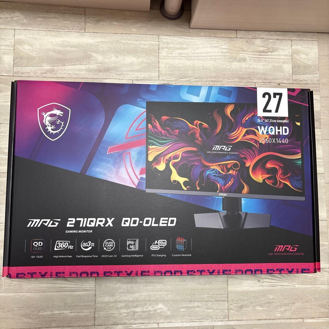 MSI MPG-271QRX-QD-OLED量子ドット有機ELゲーミングモニター