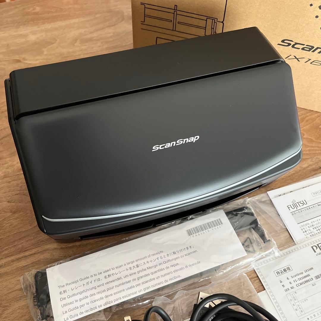 Fujitsu ScanSnap iX1600 ブラック スキャン枚数1257