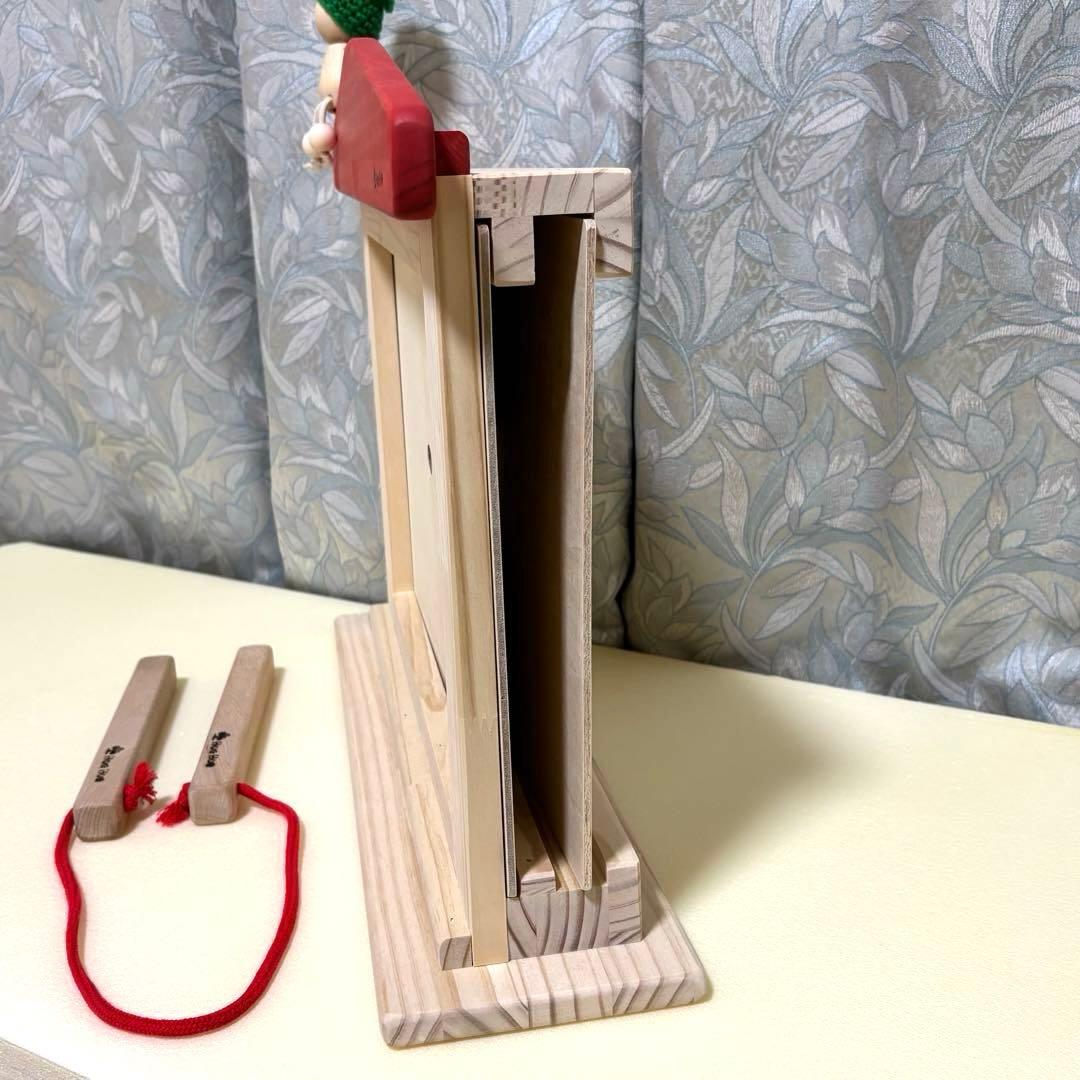 紙芝居　舞台　拍子木　木製人形付属　未使用品　美品