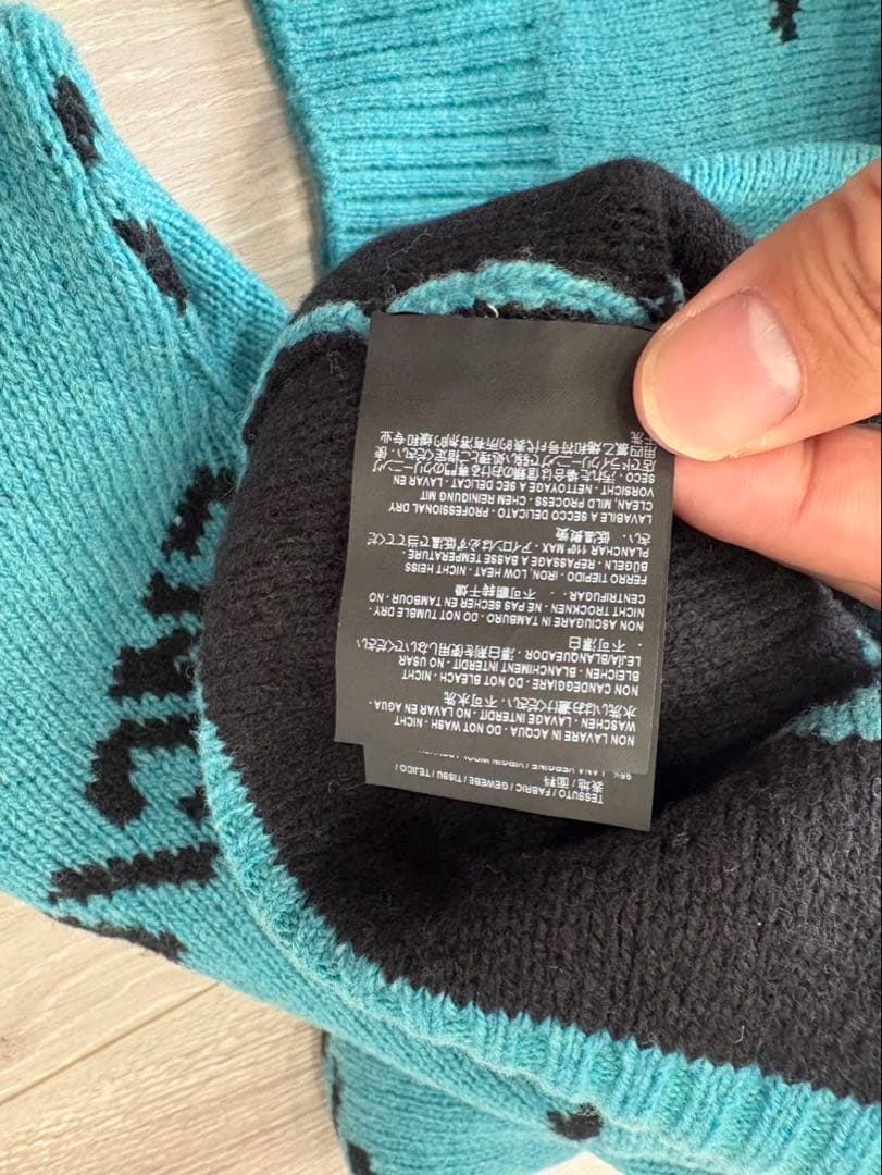バレンシアガ　Valenciaga セーター　ニット　ターコイズブルー
