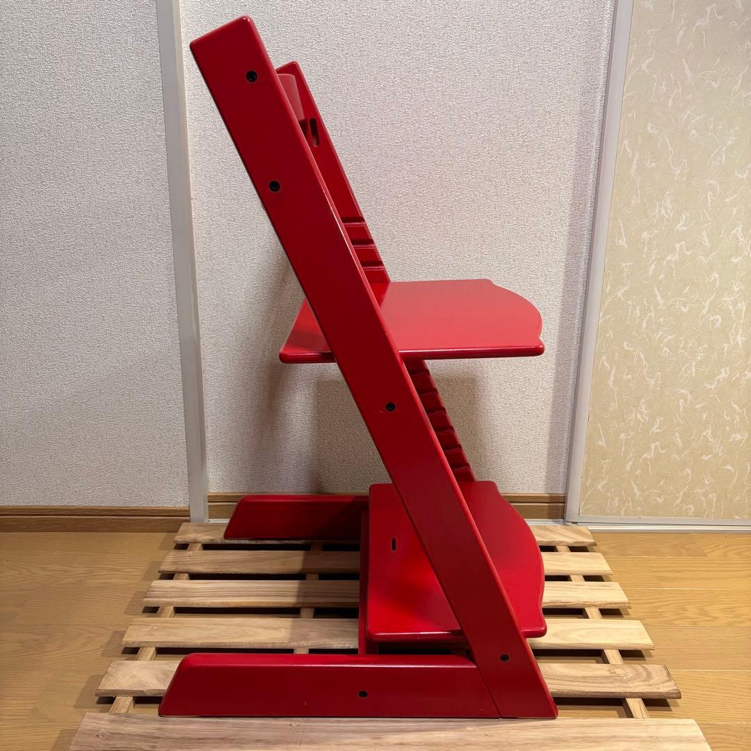 ストッケ トリップトラップ ベビーチェア レッド シリアル3 ハイチェア 椅子②