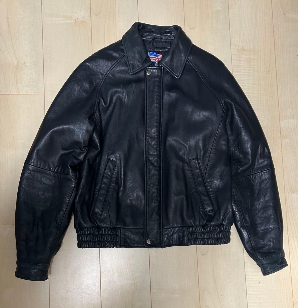 LEATHER U.S.A. ブラックレザージャケット M