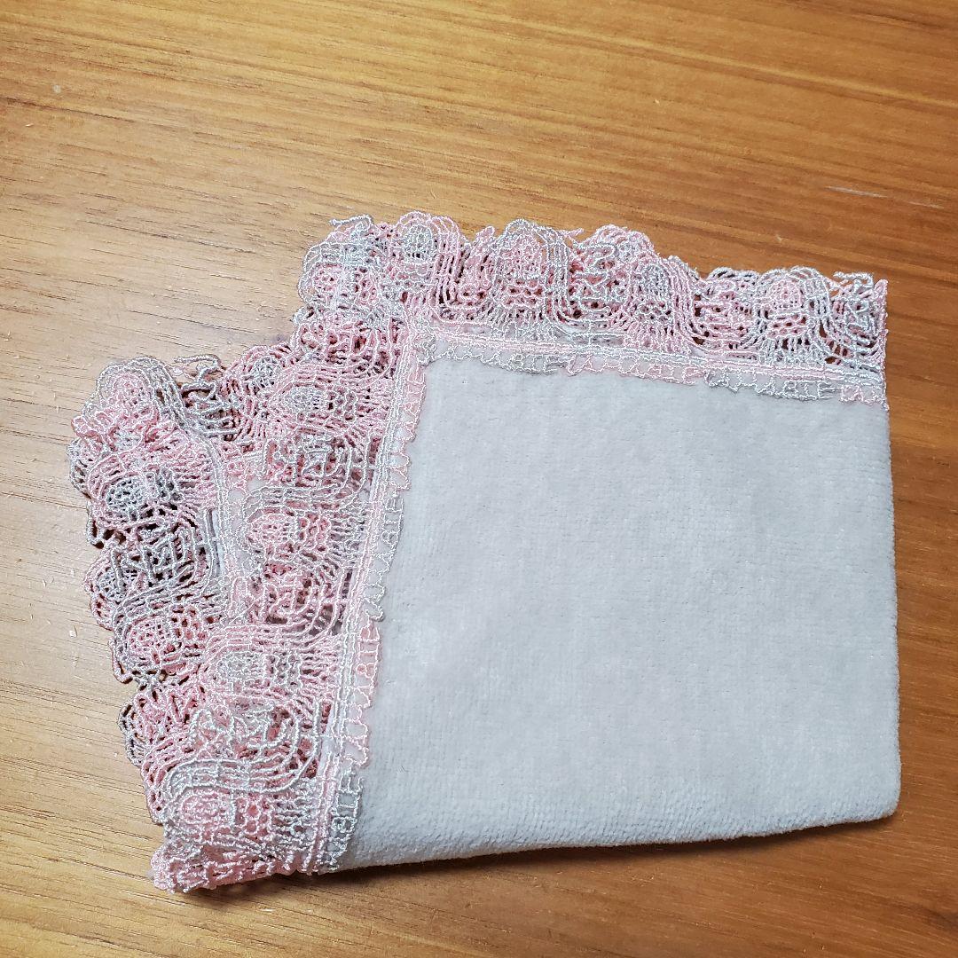 【未使用】近沢レース　ハンカチ　アマビエ　グレージュ　希少　レア