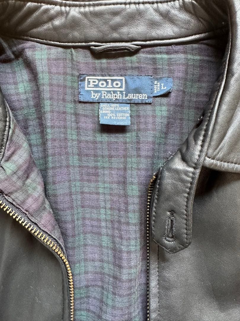 Polo by Ralph Lauren ブラックレザージャケット L