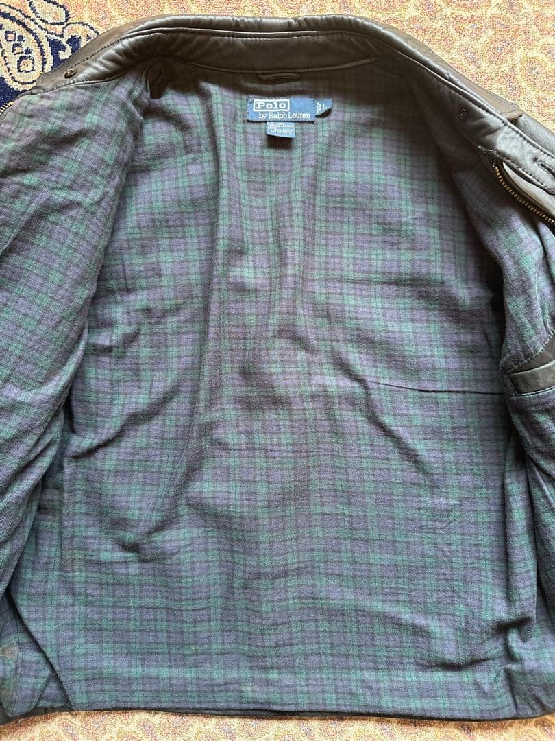 Polo by Ralph Lauren ブラックレザージャケット L