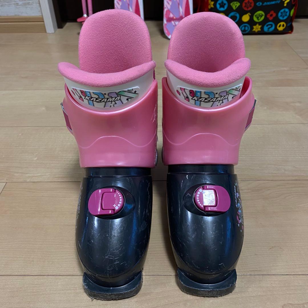 カザマ　キッズスキーセット　板107㎝　ストック 90㎝　ブーツ 19㎝　20㎝