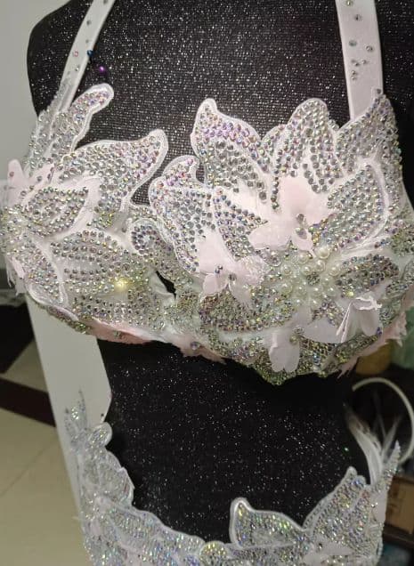 お得 美品一点物 ベリーダンス衣装 ブラスカートセット M コスチューム