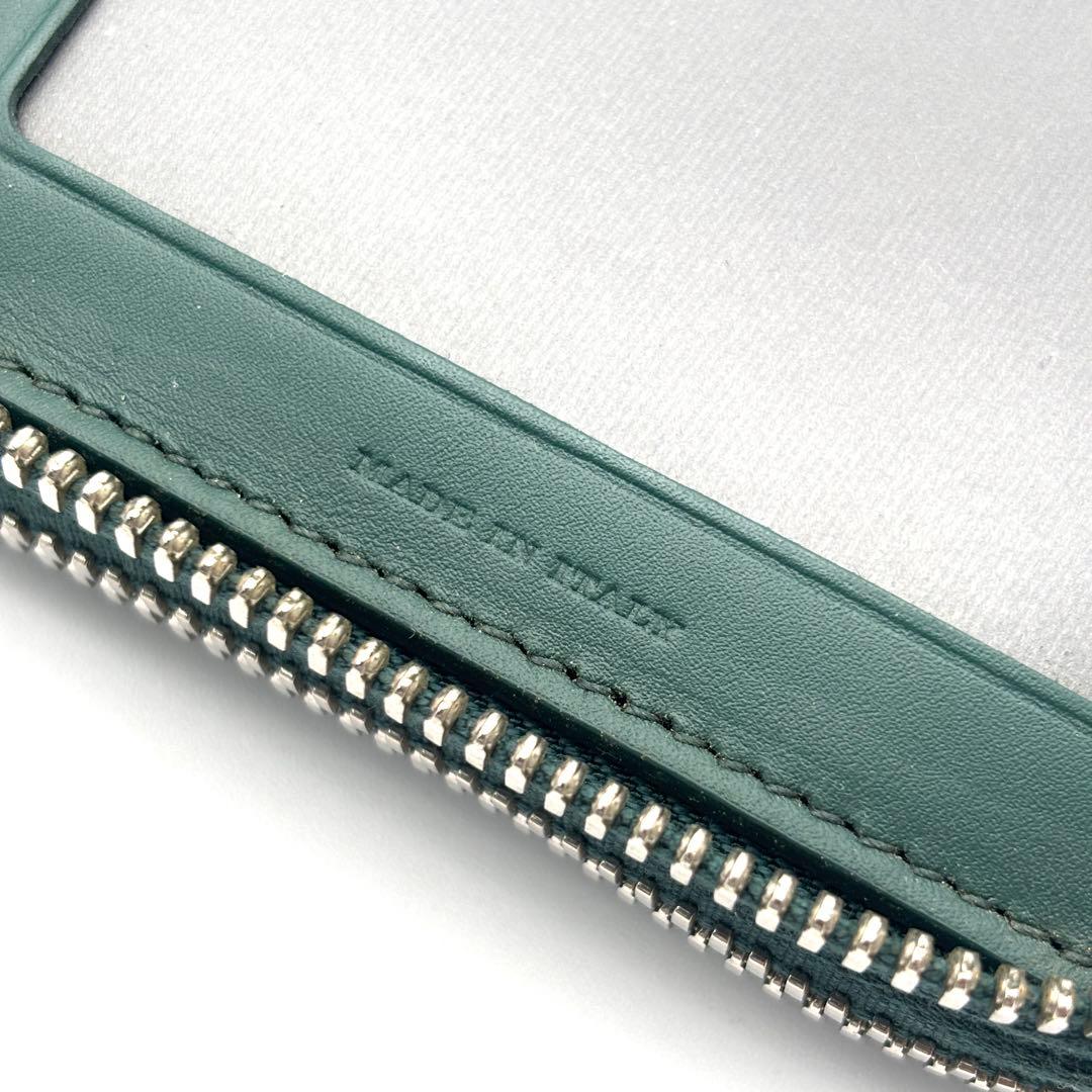 正規品 バーバリー 長財布 オーガナイザー セカンドバッグ レザー グリーン