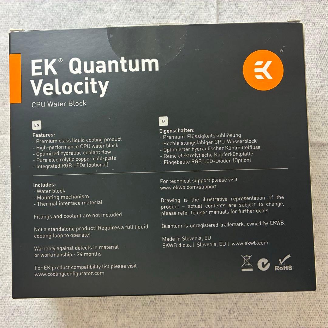 EK Quantum Velocity CPUウォーターブロック