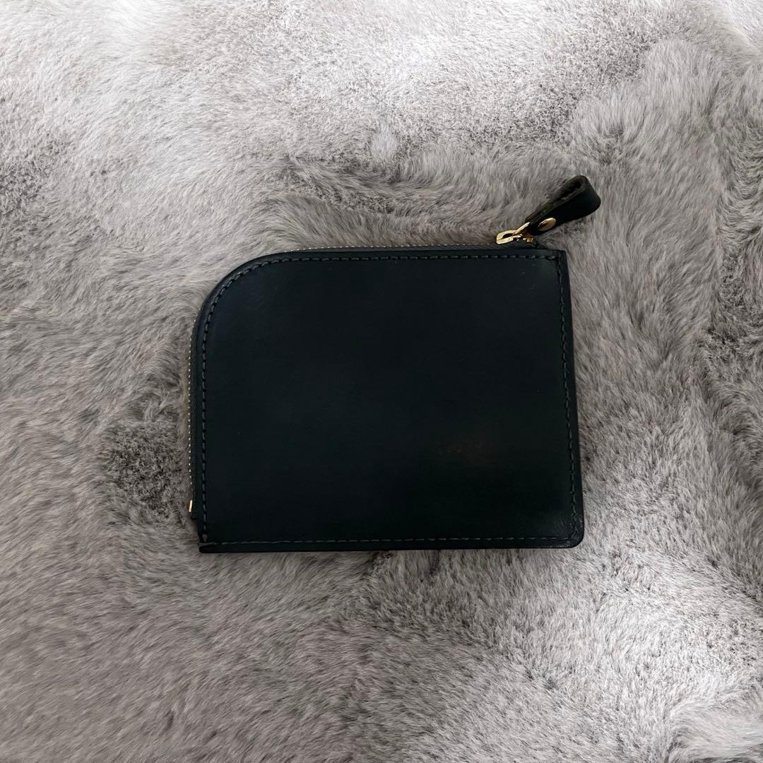 土屋鞄　ナチューラ Lファスナー　財布　ブルーグリーン