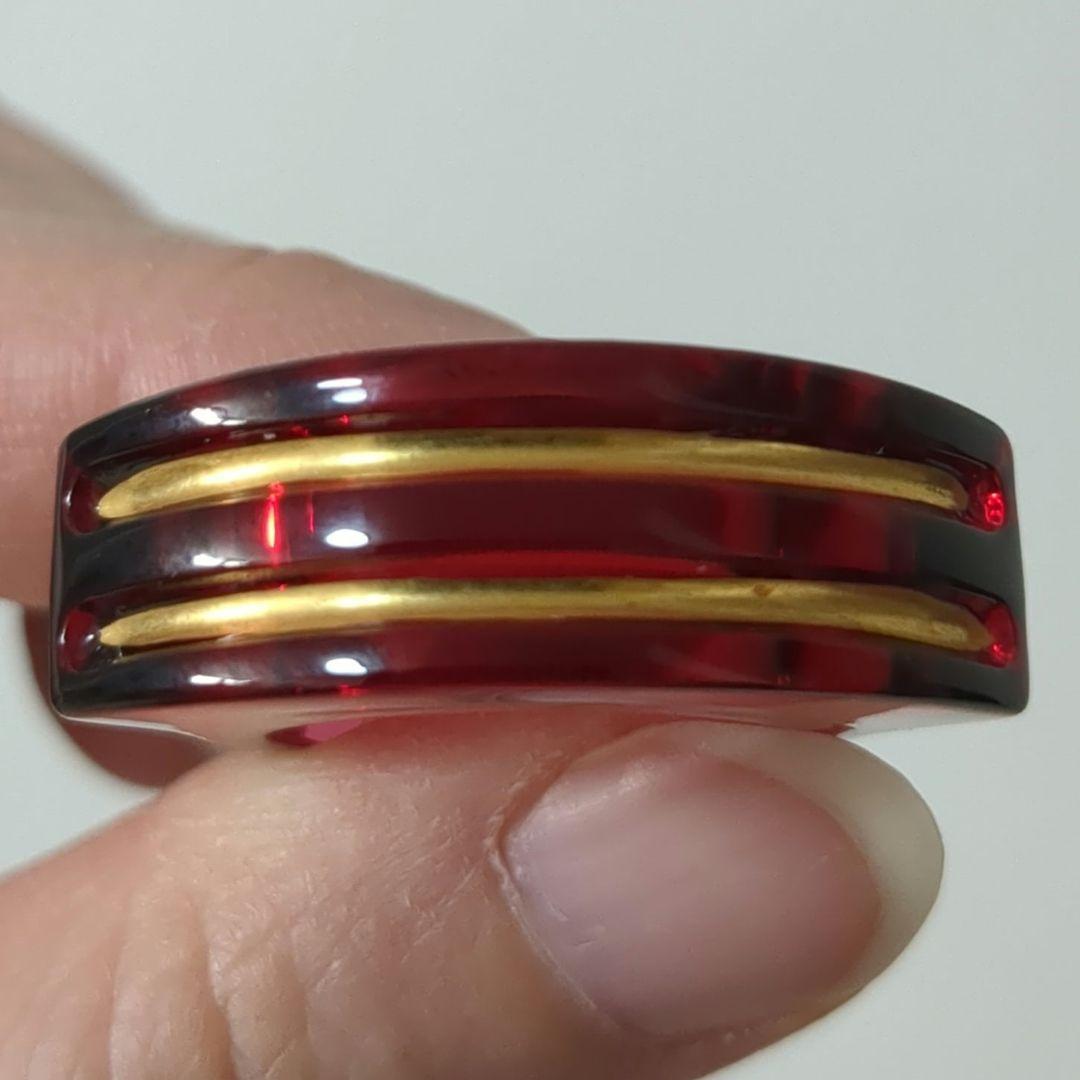 【希少】Baccarat　バカラ　リング　指輪　クリスタルレッド　14号