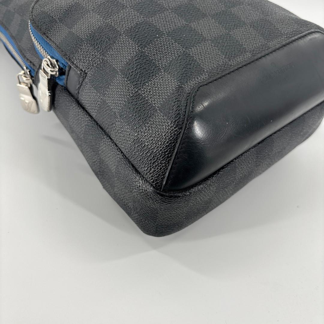 極美品 ルイヴィトン ダミエグラフィット アヴェニュー スリングバッグ ブラック