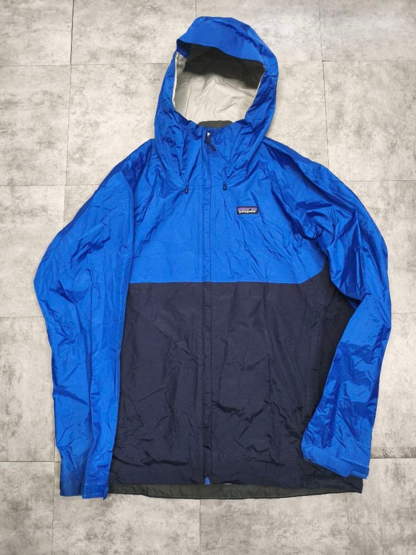 patagonia トレントシェルジャケット　XL ブルー×ブラック