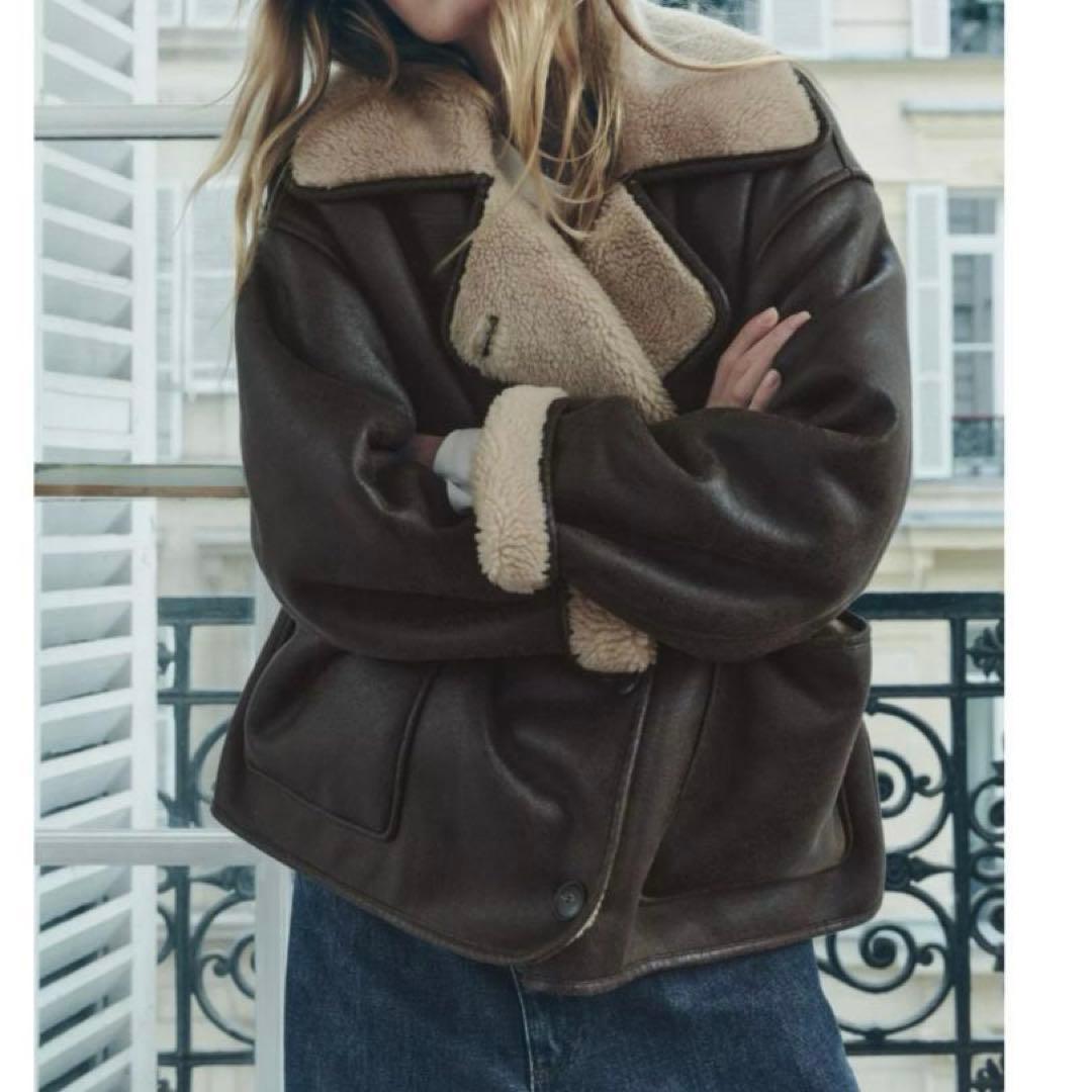 ZARA ZWコレクションリバーシブルジャケット ムートンジャケット